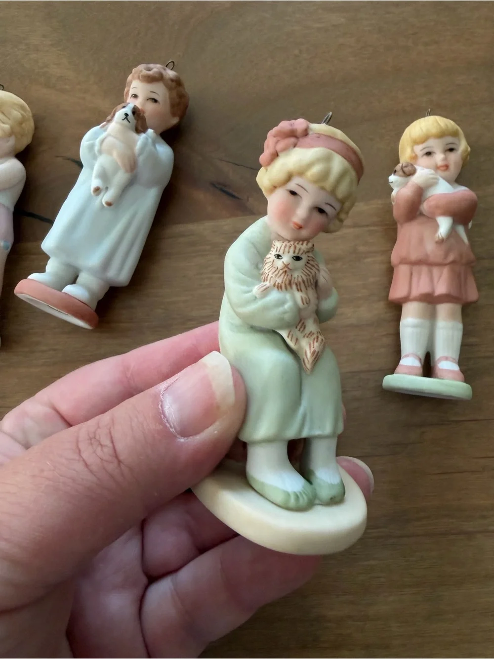 Vintage Bessie Pease Gutmann Inspired Porcelain Children Ornaments – Lot of 5